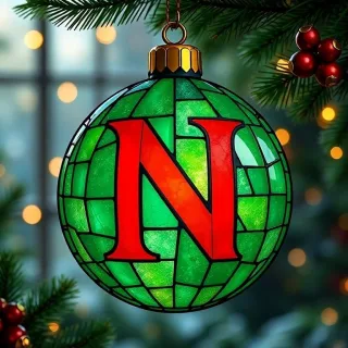 Christmas balls 5 — letter N
