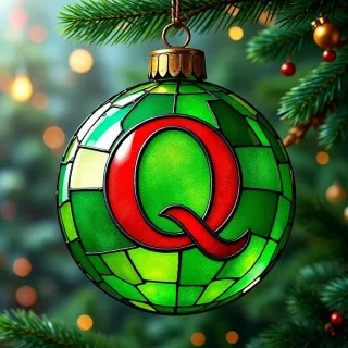 Christmas balls 5 — letter Q