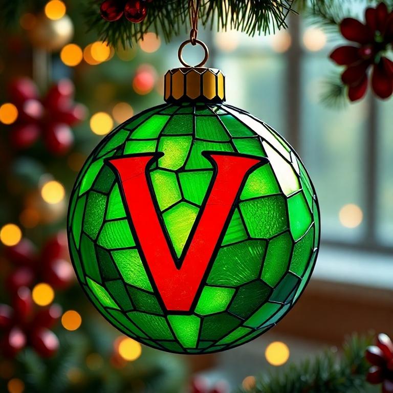 Christmas balls 5 — letter V