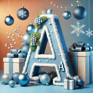 Christmas balls 6 — letter A
