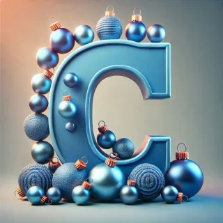Christmas balls 6 — letter C