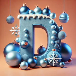 Christmas balls 6 — letter D