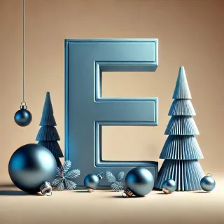 Christmas balls 6 — letter E