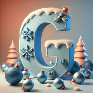 Christmas balls 6 — letter G