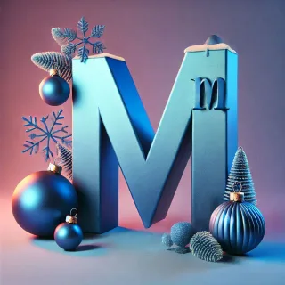Christmas balls 6 — letter M