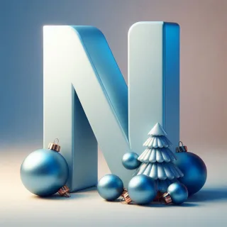 Christmas balls 6 — letter N