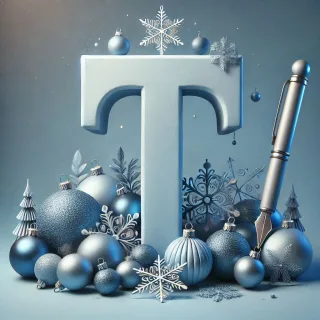 Christmas balls 6 — letter T