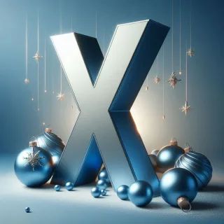 Christmas balls 6 — letter X