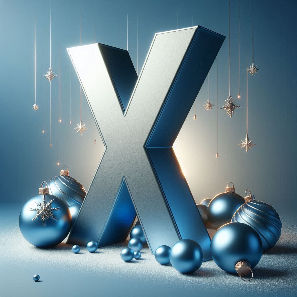 Christmas balls 6 — letter X
