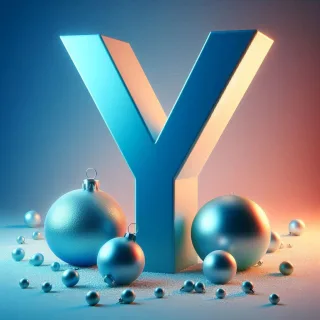 Christmas balls 6 — letter Y