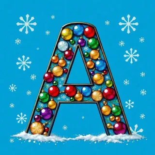 Christmas balls 7 — letter A