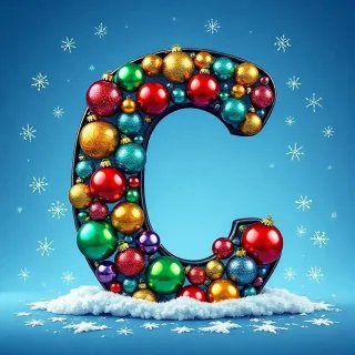 Christmas balls 7 — letter C