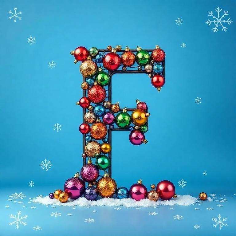 Christmas balls 7 — letter F