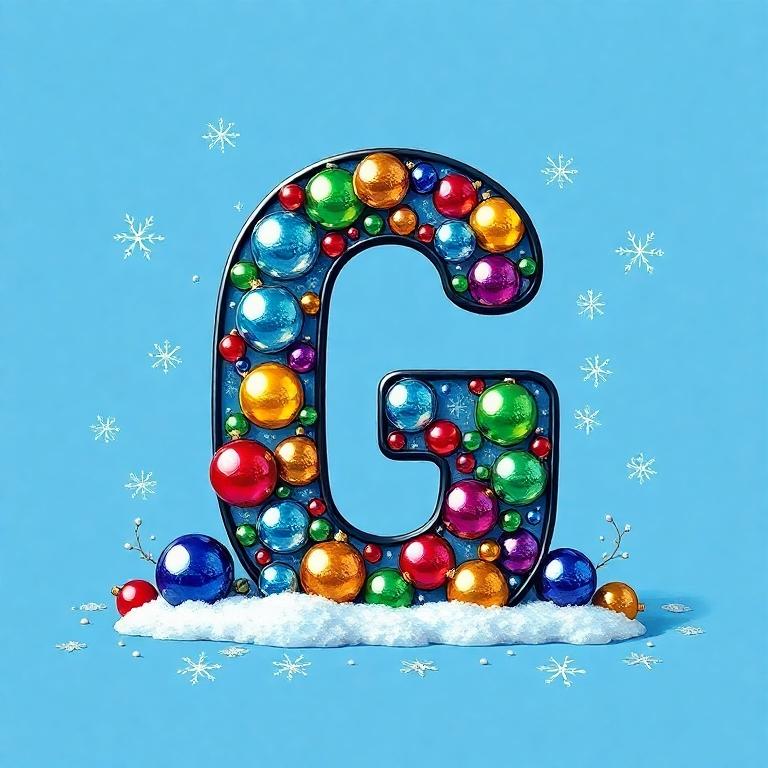 Christmas balls 7 — letter G