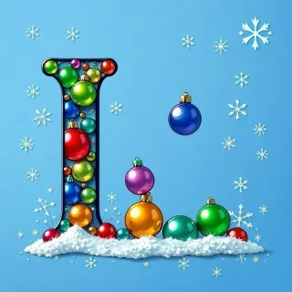 Christmas balls 7 — letter I