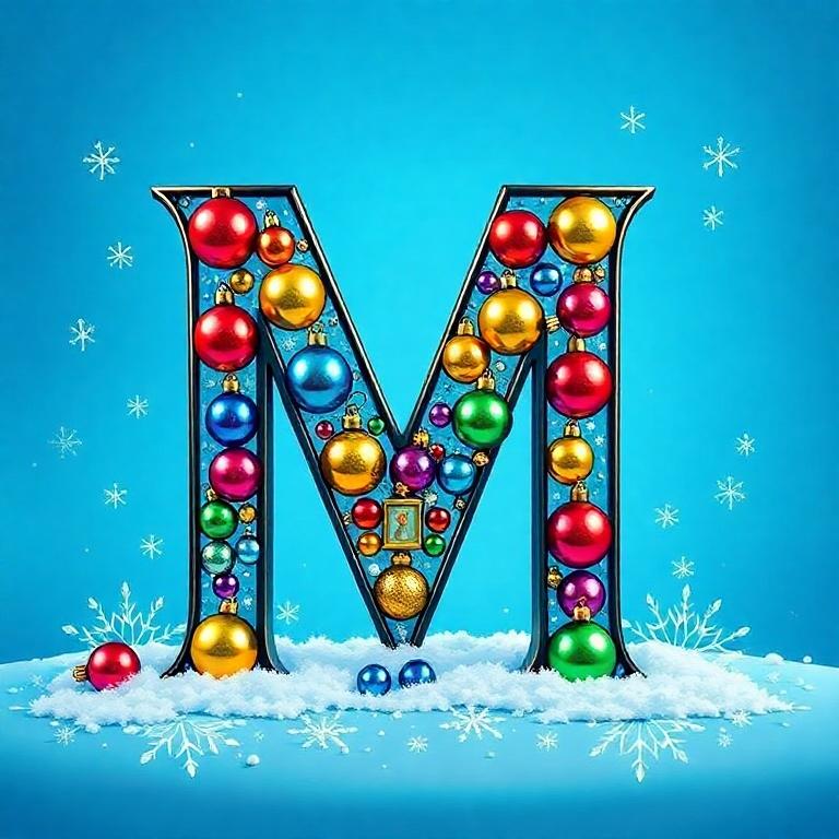 Christmas balls 7 — letter M