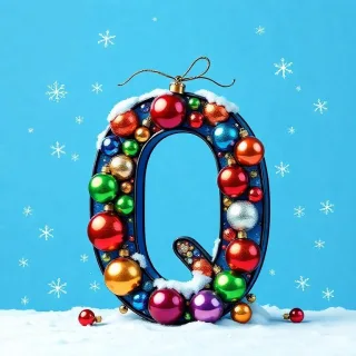 Christmas balls 7 — letter Q