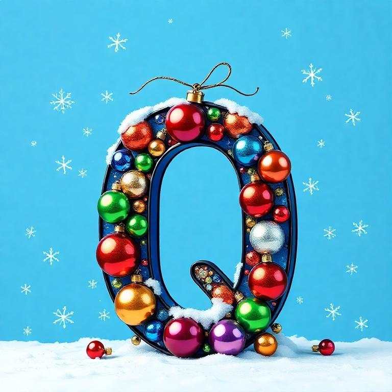 Christmas balls 7 — letter Q