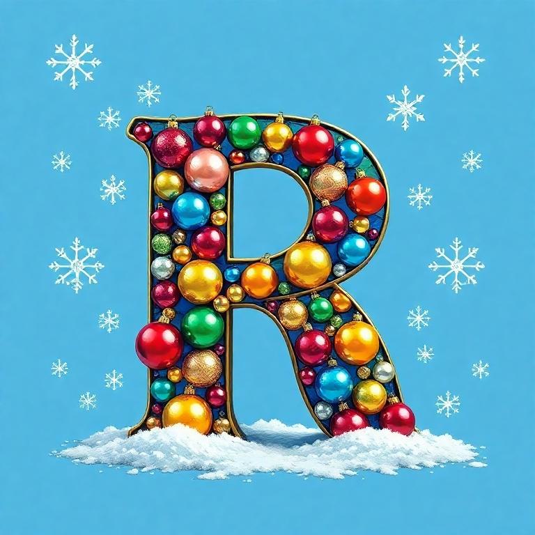 Christmas balls 7 — letter R