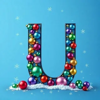 Christmas balls 7 — letter U