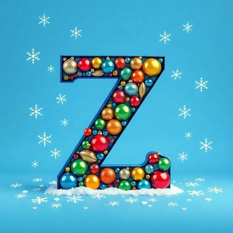 Christmas balls 7 — letter Z
