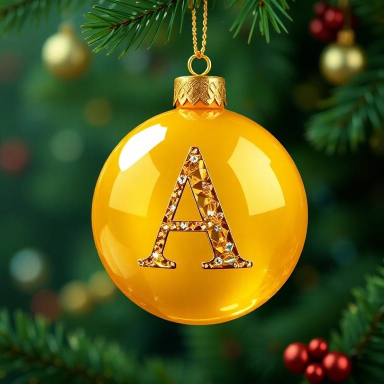 Christmas balls 8 — letter A