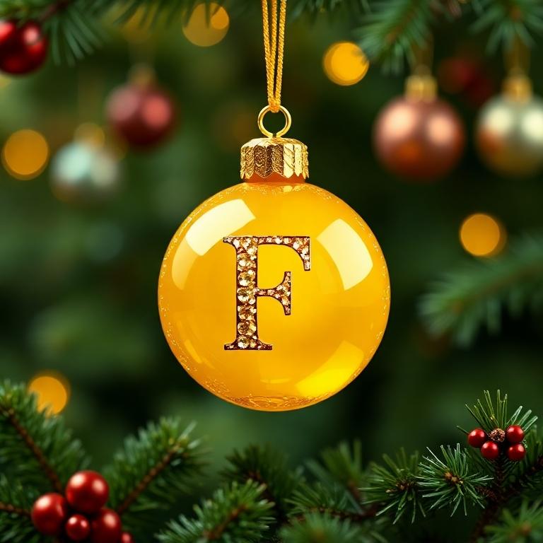 Christmas balls 8 — letter F