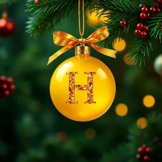 Christmas balls 8 — letter H