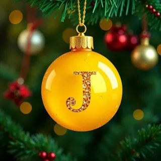 Christmas balls 8 — letter J