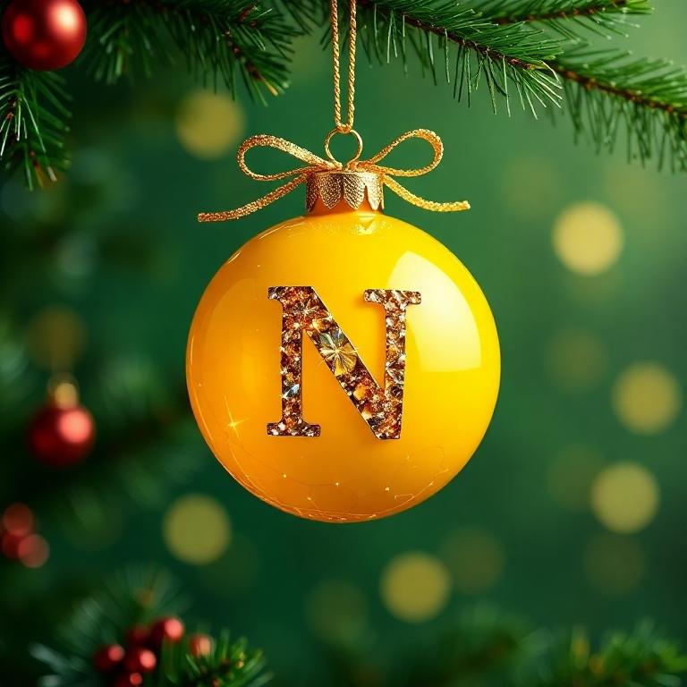 Christmas balls 8 — letter N