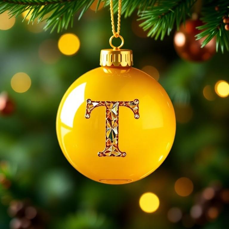 Christmas balls 8 — letter T