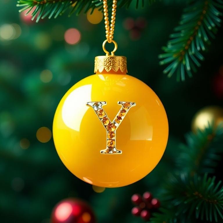 Christmas balls 8 — letter Y