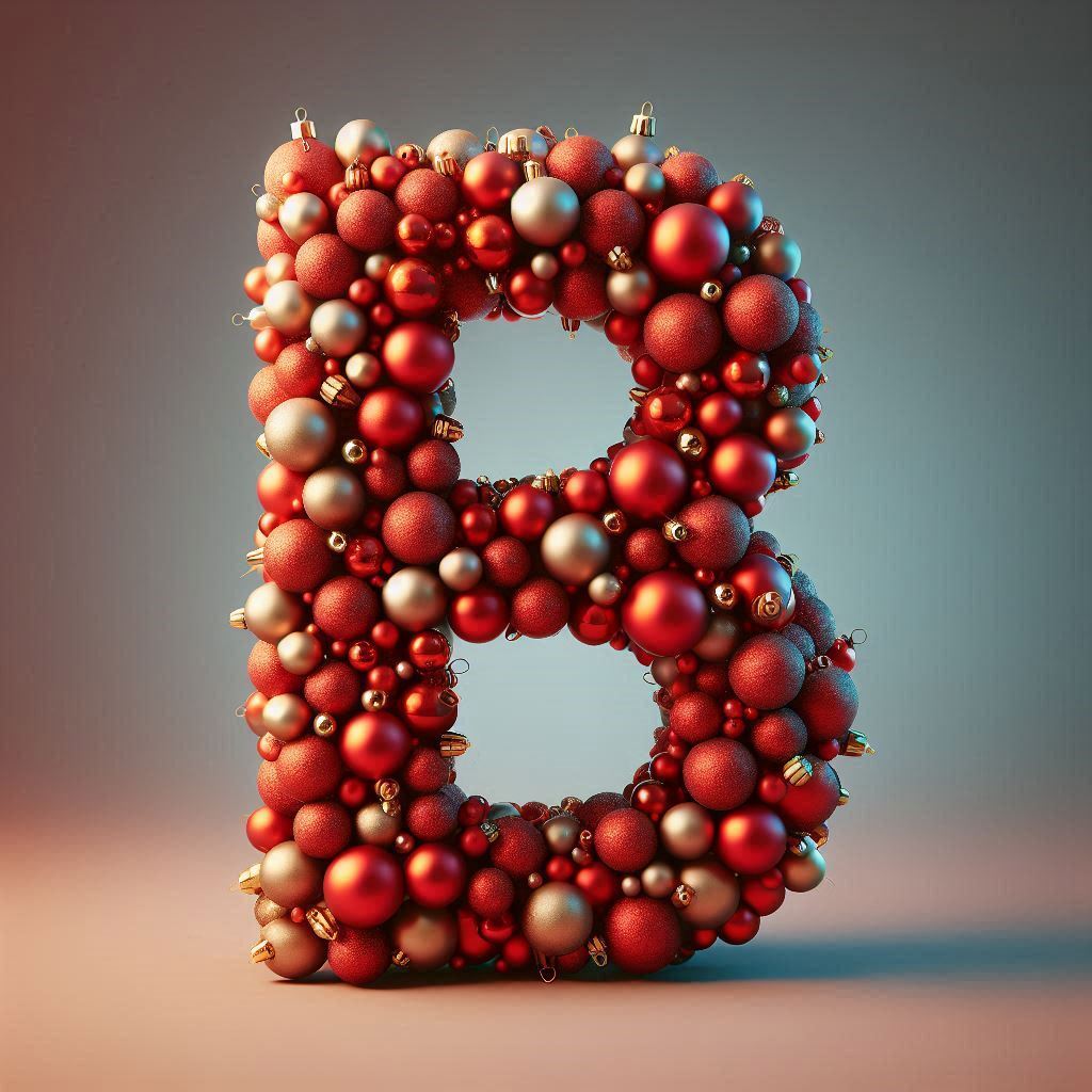 Christmas balls — letter B