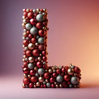 Christmas balls — letter L