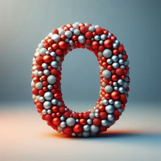 Christmas balls — letter O