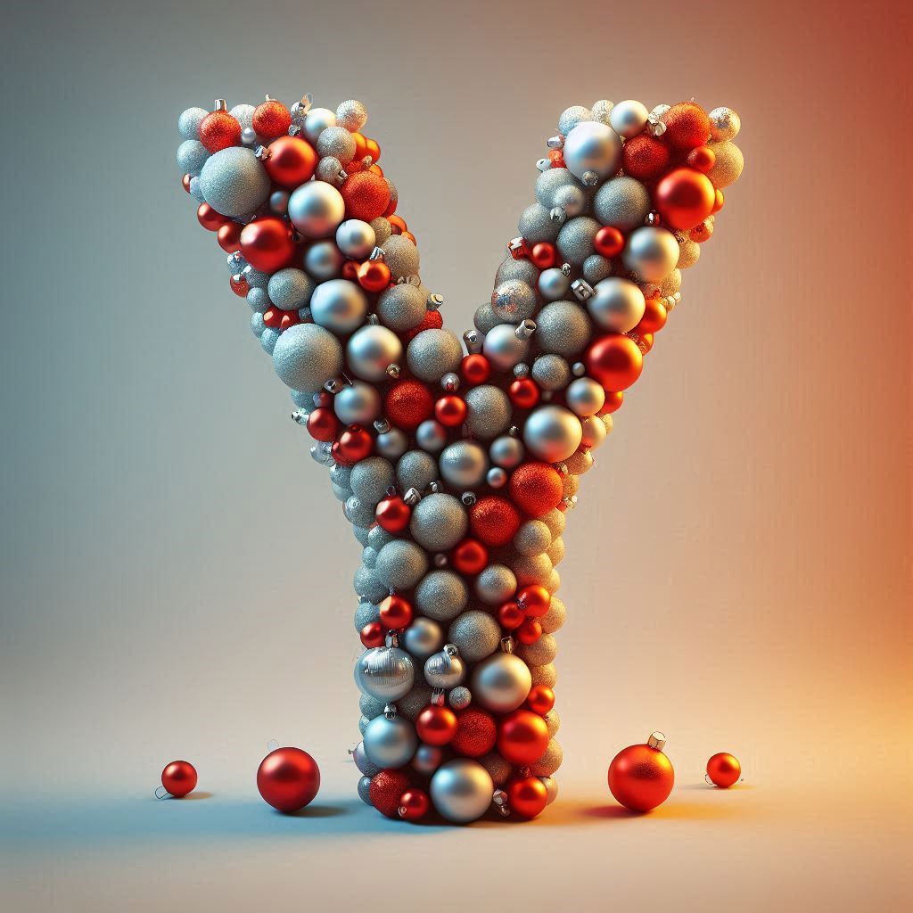 Christmas balls — letter Y