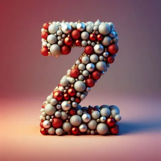 Christmas balls — letter Z