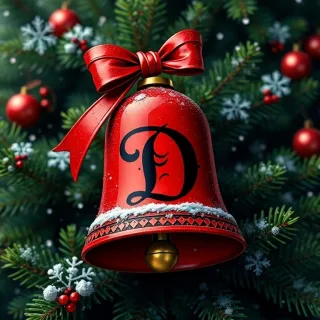 Christmas bell 2 — letter D