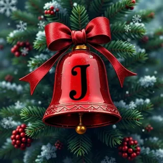 Christmas bell 2 — letter J