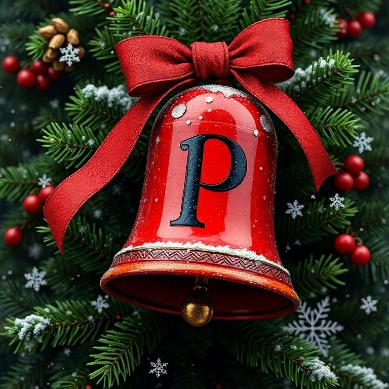 Christmas bell 2 — letter P