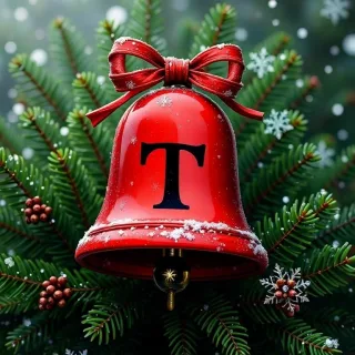 Christmas bell 2 — letter T