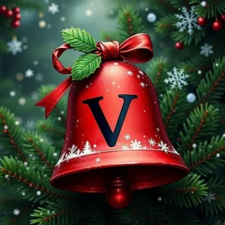Christmas bell 2 — letter V