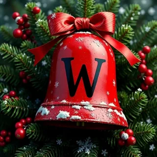 Christmas bell 2 — letter W