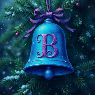 Christmas bell — letter B