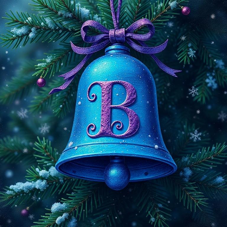 Christmas bell — letter B