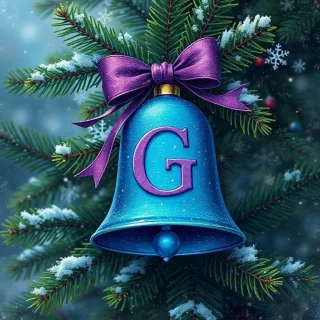 Christmas bell — letter G