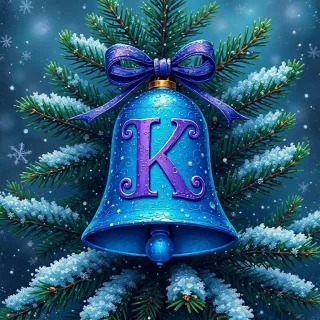 Christmas bell — letter K
