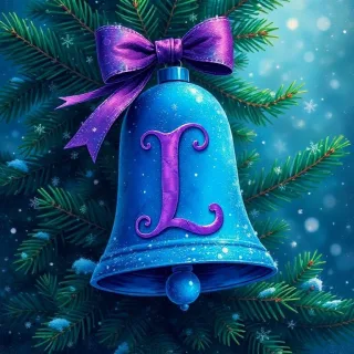 Christmas bell — letter L