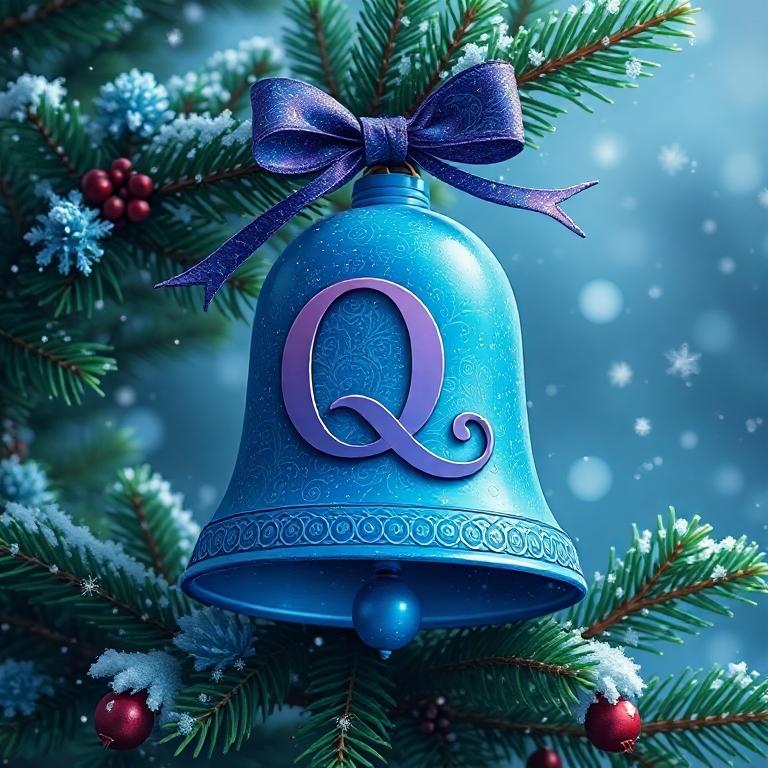 Christmas bell — letter Q