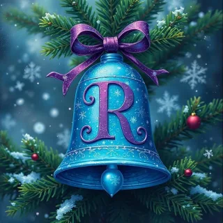 Christmas bell — letter R